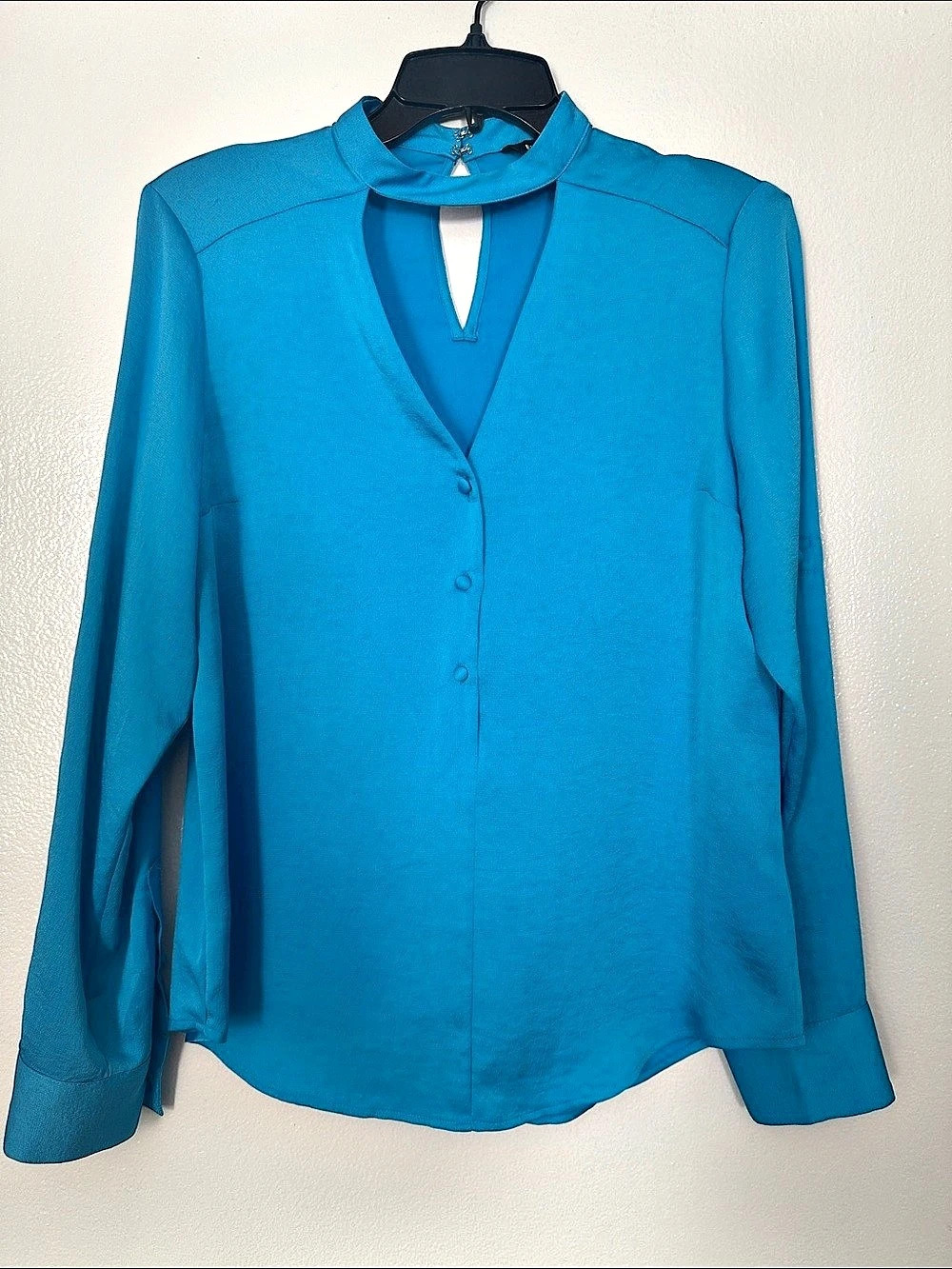 Blue Long Sleeve Blouse